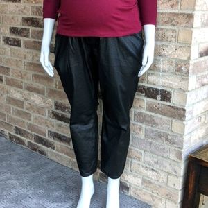 NWT - Black pleather 3x maternity pants